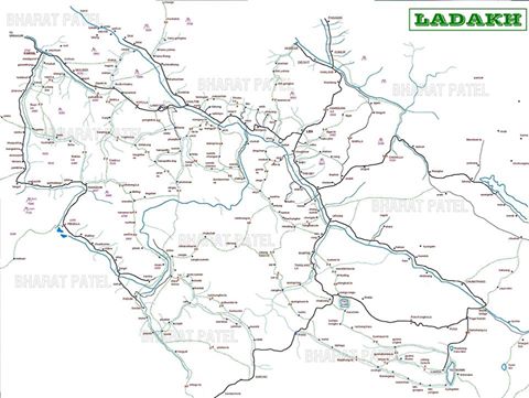 La carte du Ladakh